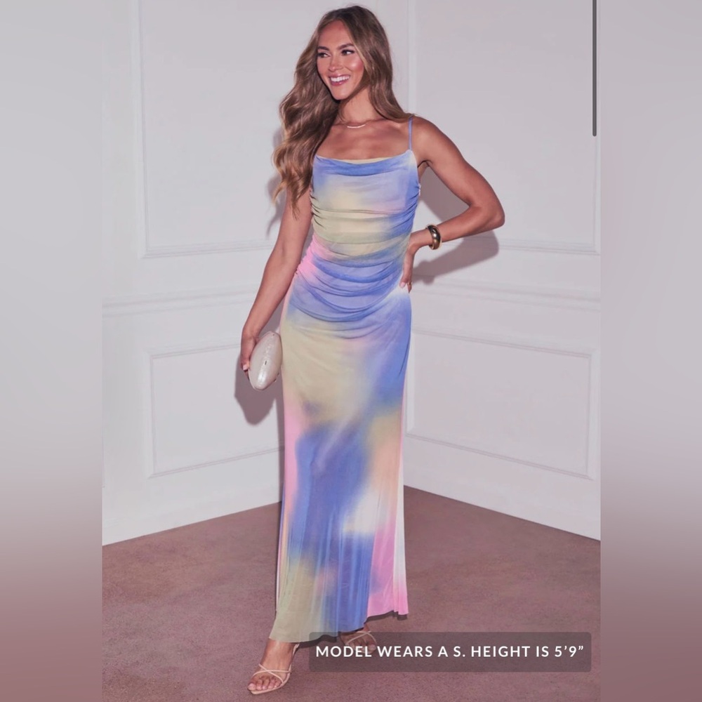 VICI Remah Mesh Tie Dye Maxi Dress